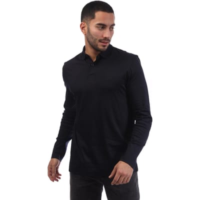 Boss Heren Pirol Poloshirt Met Lange Mouwen (Donkerblauw)