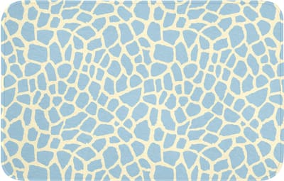 Badmat 80x50 cm - Antislip - Giraf - Modern - Blauw - Badmatten voor badkamer - Badkamermat - Douchemat - Badkamer mat