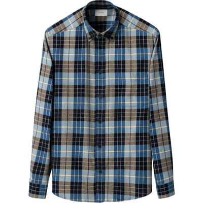 Eton  Lange Mouw Overhemden Blauw 100013889