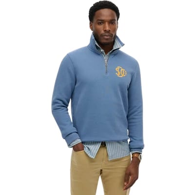Superdry Sd &amp; co. Half Zip Track Top Blue Grootte: M