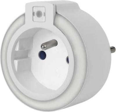 Perel Led-nachtlampje met stopcontact en schemersensor, automatische inschakeling als het donker wordt, een kleur: witte led, ideaal voor woonkamer, slaapkamer, kinderkamer, gang, penaarde