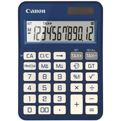 Canon Elektronische Kantoorrekenmachine Ks125Kb Bl Voor School En Kantoor, Blauw