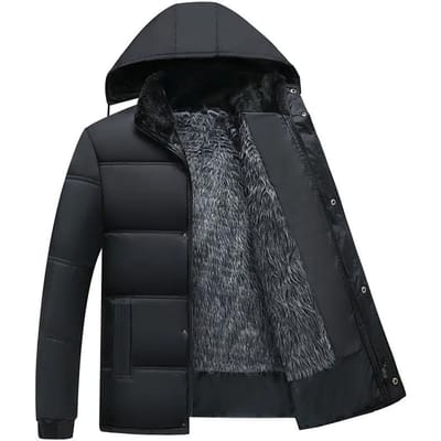 Winddicht en Regenbestendig Winter Heren Jas Kraag Warme Katoen Donsjas Dikke Parka Jas Lang XXXL