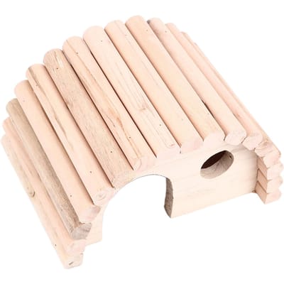 Maison en Bois pour Hamster Forme d'Arche Mignonne Chaude Sûre Robuste Maison en Bois pour Cochon d'Inde pour Hamsters Gerbilles Rats Petits Animaux