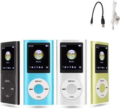 Draagbare Muziekspeler - MP3 Speler - Muziek Luisteren - 18 inch LCD Scherm - Tot 64GB - Zilver