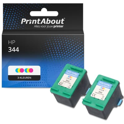 PrintAbout huismerk Inktcartridge 344 (C9363EE) 3-kleuren Multipack Geschikt voor HP