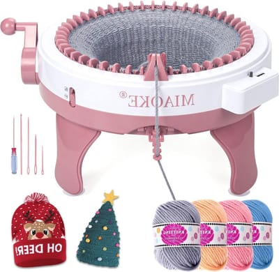 Knitting Machine met 48 Naalden voor Volwassenen en Kinderen, Ideaal voor Handgemaakte Hoeden, Sjaals en Handschoenen, Creatief Breien en Weven Thuis