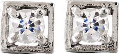 Behave - Oorbel steker elegant vierkant design kristaltrend 7 mm