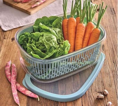 Bewaardoos voor groenten 4l blauw