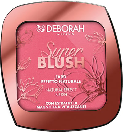 Deborah Milano Super Blush – Kleur 03 Brick Pink - Poeder Blush Met Magnolia Extract – Zachte Blendbare Textuur – Natuurlijke Glow & Stralende Wangen – Langhoudende Blush Voor Gezicht – Compacte Make-up Blush