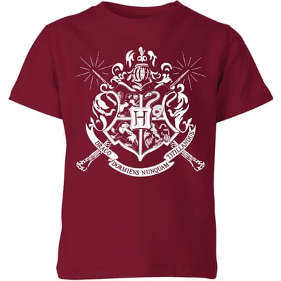 Harry Potter Hogwarts House Crest Kids' T-Shirt - Burgundy - 98/104 (3-4 jaar)