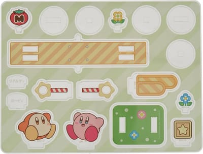 Bewegend Acryl Diorama Standbeeld Set - Kirby en Waddle Dee Wip Speelset