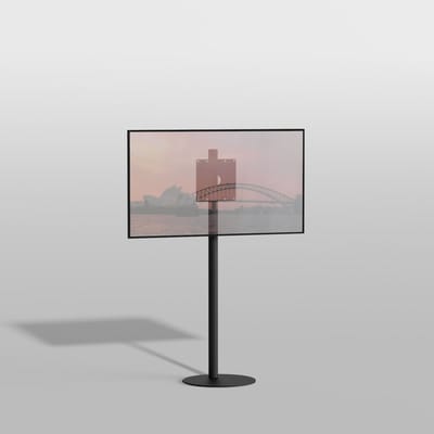TV vloerstatief Gate 120 Design Tv standaard Trendy Zwart Staal 19-40” - VESA 200x200