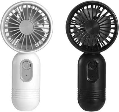 Mini Draagbare Ventilator 2 Pack, Kleine Zakventilator op Batterij USB, Handventilator Met 3 Snelheden Voor Stijlvolle Meisjes Kinderen Vrouwen Mannen Kantoor Buitengebruik