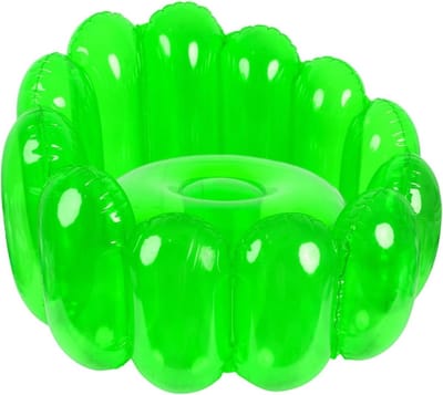 Opblaasbare stoel - Luchtstoel comfort - Ontspannen buiten - Robuust PVC materiaal - Max 113 kg - Groen