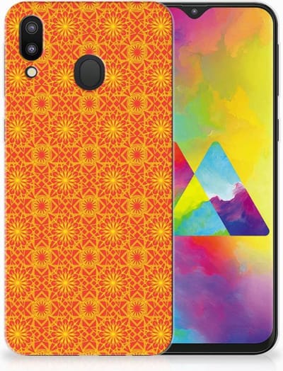 Samsung Galaxy M20 (Power) TPU bumper Batik Oranje