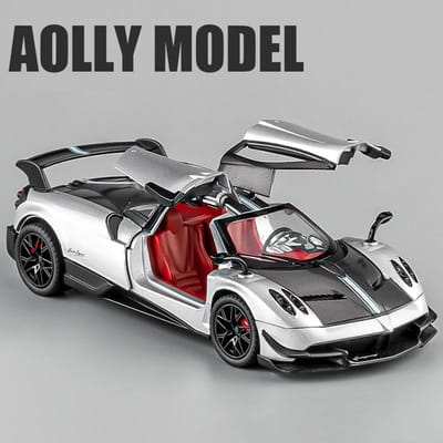 1:24 Pagani Huayra Bc Supercar Legering Spuitgiet Speelgoedauto Model Geluid En Licht Terugtrek Kinderspeelgoed Verzamelaar Verjaardagscadeau