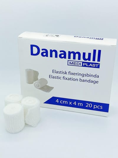 Danamull Elastisch Gaasverband 4cm x 4m - Doos 20 stuks