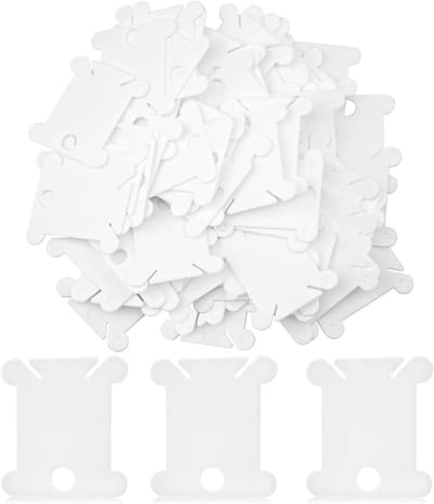 Plastic Floss Spoelen - Borduurgaren Klossen - Naaien Opslag - Geurloos Duurzaam Materiaal - 100 Stuks Wit