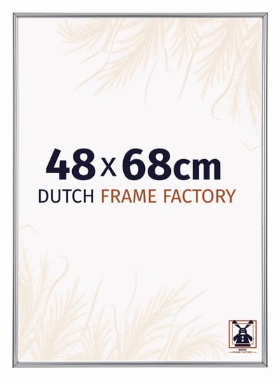 Fotolijst 48x68 cm - Kunststof - Zilver Hoogglans - Angers