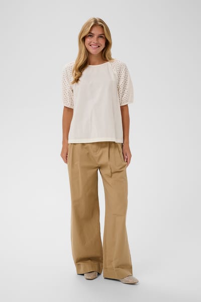 Saint Tropez PalaSZ SS Blouse Dames Blouse - Ice