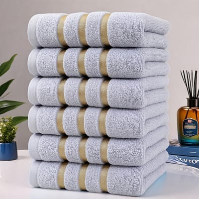 handdoeken - Luxe 6 delige Handdoekenset – 35*75cm/13.8*30in - 100% Katoen - Gestreepte High-end Handdoeken, Perfect voor Dagelijks Gebruik in de Badkamer, Perfect voor Kerstmis, Thanksgiving, Valentijnsdag, Pasen, Super Zacht met Hoge Absorptie, Was
