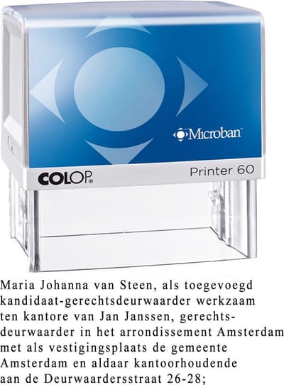 Colop Printer 60 Deurwaarder Zwart - Stempels - Stempels volwassenen - Snelle Levering