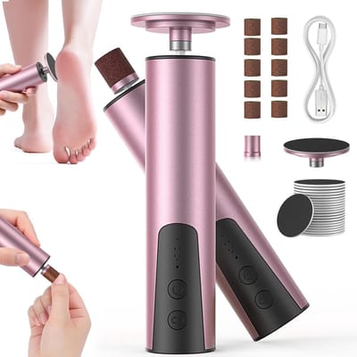 Elektrische Eeltverwijderaar - Oplaadbaar met 6 Standen - Inclusief Verwisselbare Vijlen - Voor Voetverzorging en Kloven - 2-in-1 Pedicure Set - 1 Stuk