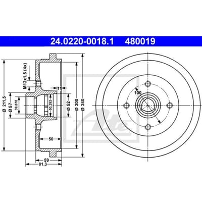 Remtrommel ATE 24.0220-0018.1