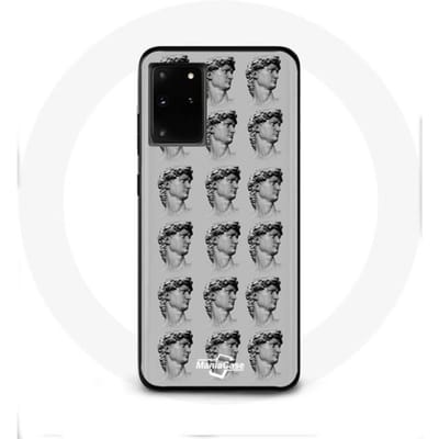 Hoesje voor Samsung Galaxy S11 Plus Standbeeld grijze achtergrond
