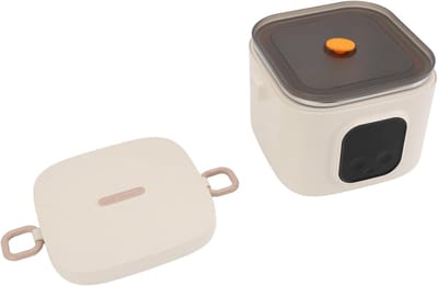 Elektrische Lunchbox - Draagbare Verwarmer - Maaltijden Opwarmen - Ingebouwde Batterij - 800 ml - Zilver