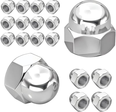 Dailygoods- Blindmoeren 20 Stuks - Zeskantige Dopmoeren - Roestvrij Staal 304 - Krasbestendig Ontwerp - Voor Schroeven/Draadstangen - Hoge Roestbestendigheid