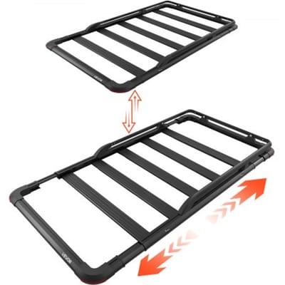 VEVOR Dakdragermand 1626 x 990 x 115 mm Dakbagagemand met verlengstuk, draagvermogen tot 90,72 kg, weerbestendige autodakmand van aluminiumlegering, daktransportmand, geschikt voor SUV's, pick-ups en vrachtwagens.