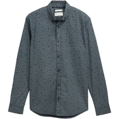 Tom Tailor - Lange mouw overhemd - Heren - XXL - Blauw - Katoen - 1047318