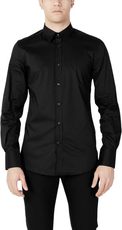 Long Sleeve Poplin Shirt - Black