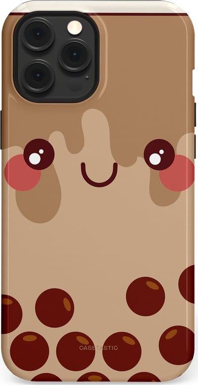 Casetastic Hoesje Geschikt voor Apple iPhone 12 Pro Max Magsafe - Stijlvolle Beschermende Duo-layer Case - Smeltende choco bolletjes