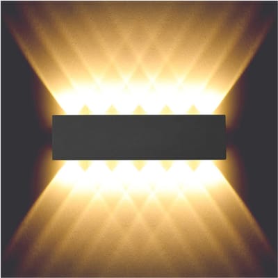 Wandlamp Boven en Onder – 12W LED Wandverlichting, Waterdicht, Decoratieve Lamp voor Binnen, Slaapkamer, Woonkamer, Hotel, Hal, Trap [Energieklasse F]