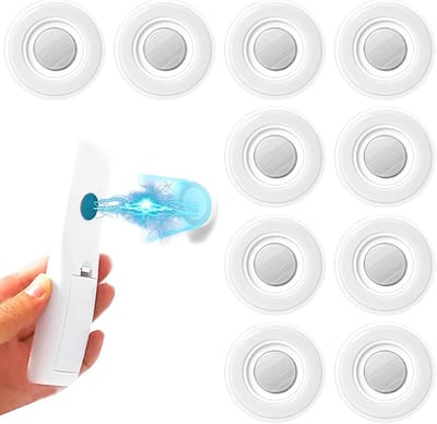 Set van 10 magnetische wandhouders voor afstandsbediening - Zwart