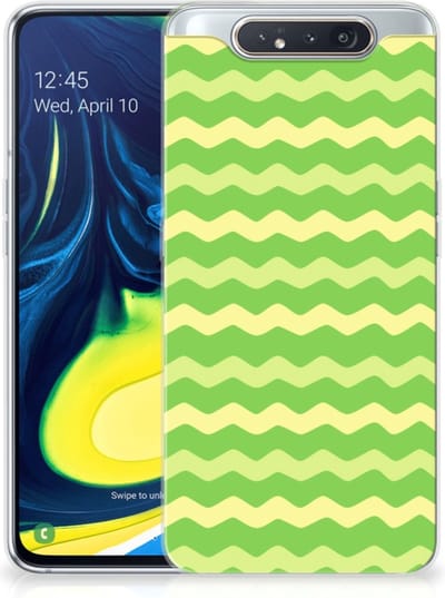 Samsung Galaxy A80 TPU bumper Waves Green