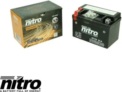 Accu Nitro YTX9-BS 12V 8Ah Gel (Onderhoudsvrij) Piaggio Zip