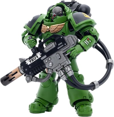 Actiefiguur Sergeant Bragar - Verzamelbeeldje Warhammer - Verzamelen en displayen - Gedetailleerd gevechtsschade effect - Schaal 1:18 - Groen