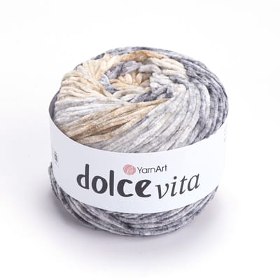 YarnArt Dolce Vita Chenille Verloopgaren - 100% Micropolyester - voor Truien en Vesten Haken en Breien - 150g / 260m - Kleur 3412