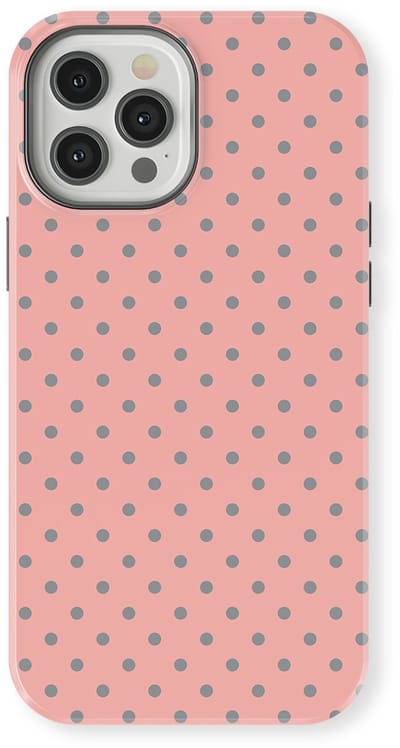 Polka Dots Hoesje geschikt voor iPhone 12 Pro | Geschikt Voor Mag | Stippen Design Backcover geschikt voor iPhone 12 Pro Soft Grey Dots