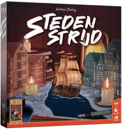 999 Games - Steden Strijd - Tactisch Bordspel - Een spannend duel voor 2 personen - Multidimensionale touwtrekwedstrijd!