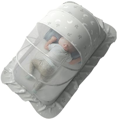 Babywieg Tent - Opvouwbaar Bednet - Baby Beschermen - Versterkt Gaas - 100x55x53cm - Wit