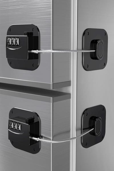 Koelkast Lock - Veiligheidsslot - Baby Proofing - Combinatieslot - 2 Stuks - Zwart