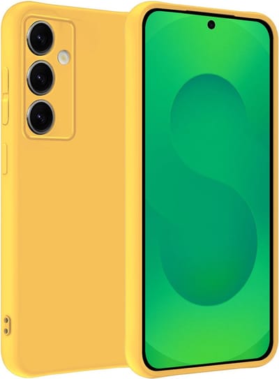 Hoesje Geschikt voor Samsung Galaxy S25 Plus - Sterk & Shockproof - Hoes Cover - Siliconen Case - Geel