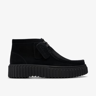 CLARKS Torhill Moss Dames Veterschoenen - Suede - Zwart
