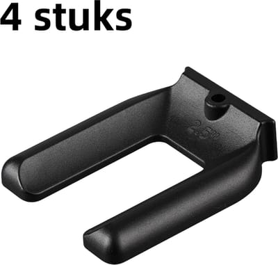 4-delige wielbevestiging - Fixer met sleufwielen - Past op 65 mm diameter - Antislipmat voor tafel- en stoelwielen - Zwart (2,5 inch)