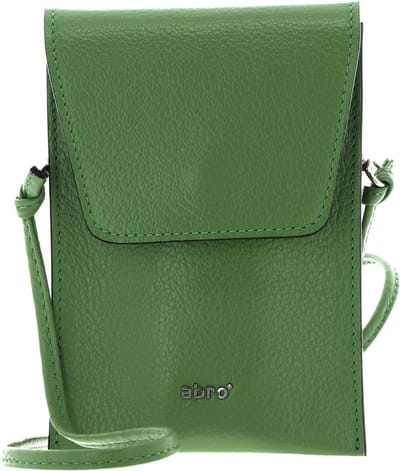 abro Leren Telefoontasje Schoudertas Leather Ariete Crossbodybag Camilla Lime Groene